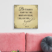 Kom naar voren als Gold Job Bible Verse Canvas Afdruk (Insitu (Woonkamer))