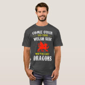 Kom naar Welsh Side Wales Dragon T-shirt (Voorkant volledig)