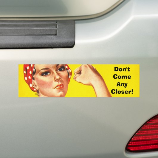 Kom niet dichterbij! Bumpersticker (Op auto)
