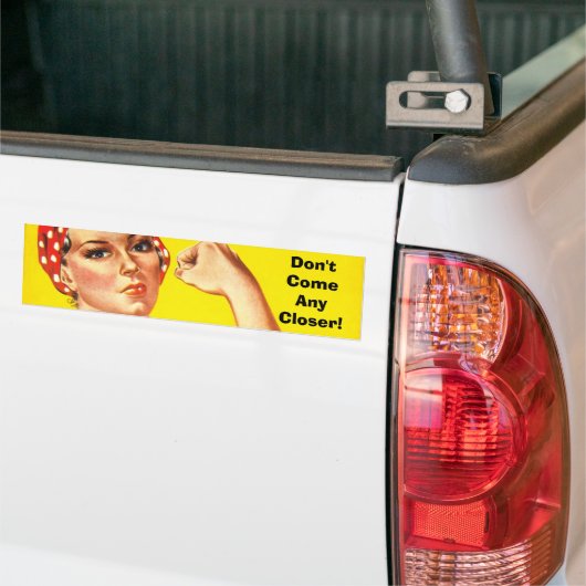 Kom niet dichterbij! Bumpersticker (Op Truck)