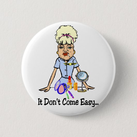 Kom niet gemakkelijk ronde button 5,7 cm (Voorkant)