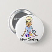 Kom niet gemakkelijk ronde button 5,7 cm (Voorkant /achterkant)