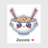 Kom noedels kawaii sticker (Vel)