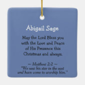 Kom ons hem aanbidden, Christus de Heer, Nativitei Keramisch Ornament (Achterkant)