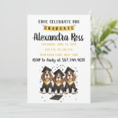 Kom onze Afstuderen Basset Hound Dogs vieren Kaart (Staand voorkant)