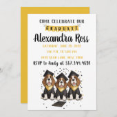 Kom onze Afstuderen Basset Hound Dogs vieren Kaart (Voorkant / Achterkant)