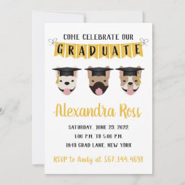 Kom onze Afstuderen Franse bulledogs vieren Kaart