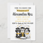 Kom onze Afstuderen Shih Tzu-honden vieren Kaart (Voorkant)