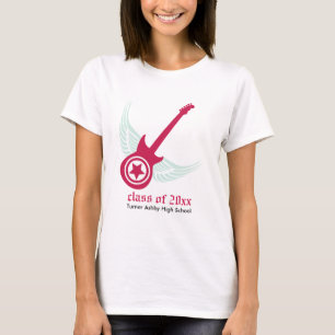 Kom op! Aangepaste Guitar Afstuderen T-shirt (mum)