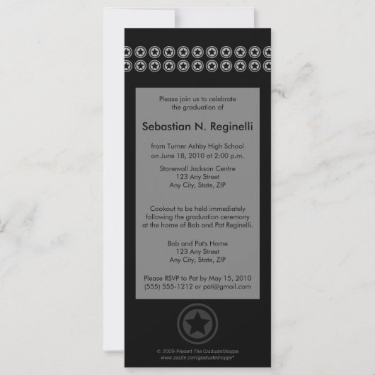 Kom op! Aankondiging Afstuderen heupen (grijs) (Achterkant)