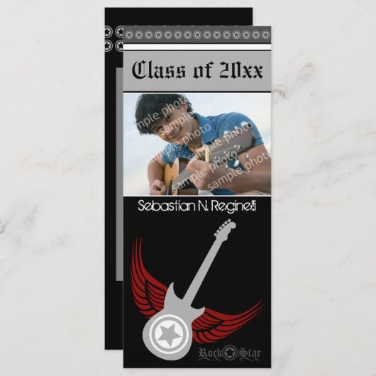 Kom op! Aankondiging Afstuderen heupen (grijs) (Voorkant / Achterkant)