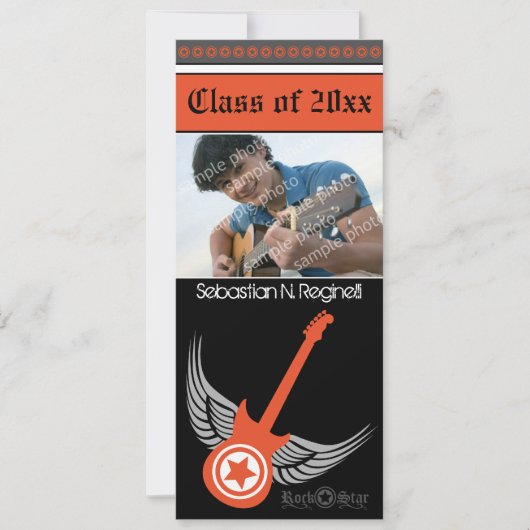 Kom op! Aankondiging Afstuderen heupen (oranje) (Voorkant)