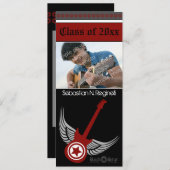 Kom op! Aankondiging Afstuderen heupen (rood) (Voorkant / Achterkant)