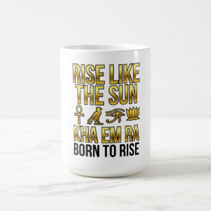 KOM OP ALS DE ZON PNG Energie van het hoofdperso Koffiemok
