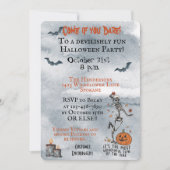 Kom op als je het skeletons halloween party hebt kaart (Voorkant)