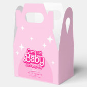 Kom op Baby Let's Go Party roze Baby shower Bedankdoosjes (Geopend)