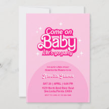 Kom op Baby Let's Go Party roze Baby shower