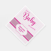 Kom op Baby Lets Go Party Roze en Zwarte Doll Servet (Hoek)