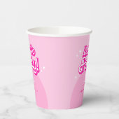 Kom op Baby Let's Go Party roze Verjaardag Papieren Bekers (Links)
