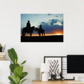 Kom op bij zonsondergang poster (Thuiskantoor)