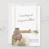 Kom op Boho Chic Garden Swing Moving Aankondiging (Voorkant)