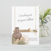 Kom op Boho Chic Garden Swing Moving Aankondiging (Staand voorkant)