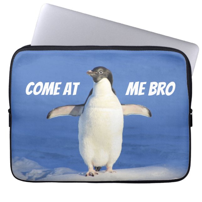 Kom op Bro Funny Meme Pinguïn Laptop Sleeve (Voorkant)