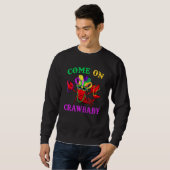 Kom op Crawbaby Crawfish Jester Beads Funny Mardi Trui (Voorkant volledig)