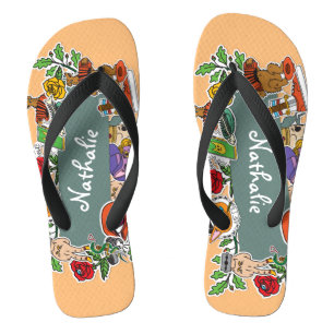 Kom op de sticker van de Zenuwzee Paar van Teensli Teenslippers