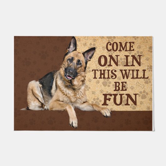 Kom op, dit wordt een vette mat. deurmat (Voorkant)