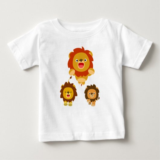 Kom op! Drie Cute Cartoon Lions Baby T-Shirt (Voorkant)