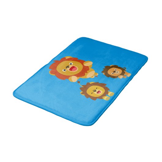 Kom op! Drie Cute Cartoon Lions Badmat (Gekanteld)