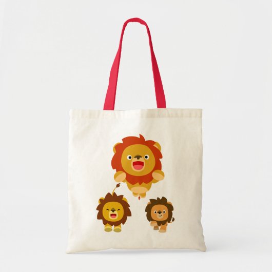 Kom op! Drie Cute Cartoon Lions Bag Tote Bag (Voorkant)