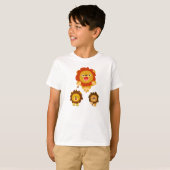 Kom op! Drie Cute Cartoon Lions Kinder T-Shirt (Voorkant volledig)