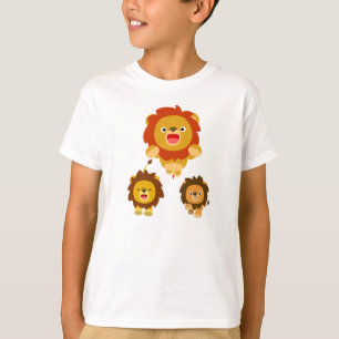 Kom op! Drie Cute Cartoon Lions Kinder T-Shirt