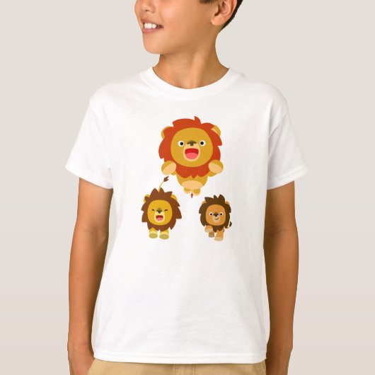 Kom op! Drie Cute Cartoon Lions Kinder T-Shirt (Voorkant)