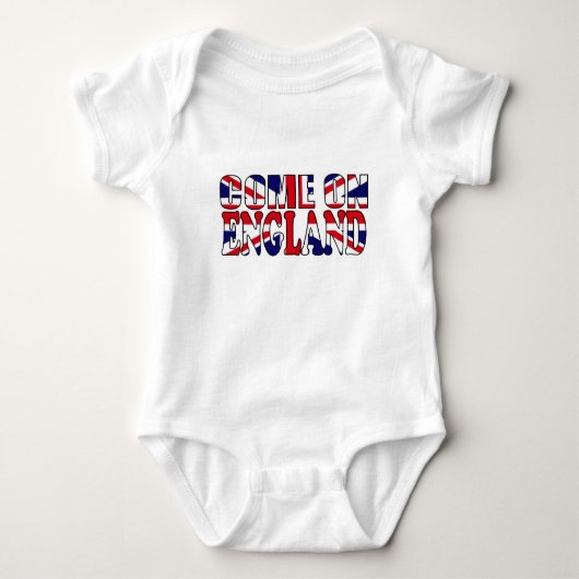 Kom op Engeland Vlag EU-baby-shirt Romper (Voorkant)