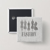 Kom op Fashionable  Dress Forms Vierkante Button 5,1 Cm (Voorkant /achterkant)