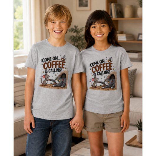 KOM OP… KOFFIE ROEPT! Kids Koffie Shirt