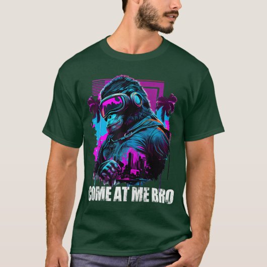 Kom op Me Bro Funny Gorilla Monkey VR Gamer Virtue T-shirt (Voorkant)