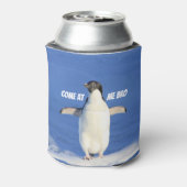 Kom op me Bro Meme Penguin Blikjeskoeler (Blikje Achterkant)