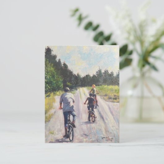 "Kom op, opa!" Briefkaart (Staand voorkant)