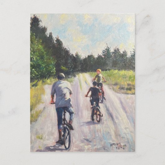 "Kom op, opa!" Briefkaart (Voorkant)