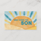 Kom op Son Blue Ray Sunshine Baby shower Diaper Ga Informatiekaartje (Achterkant)