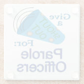 Kom op voor ex-officieren glazen onderzetter (Achterkant)