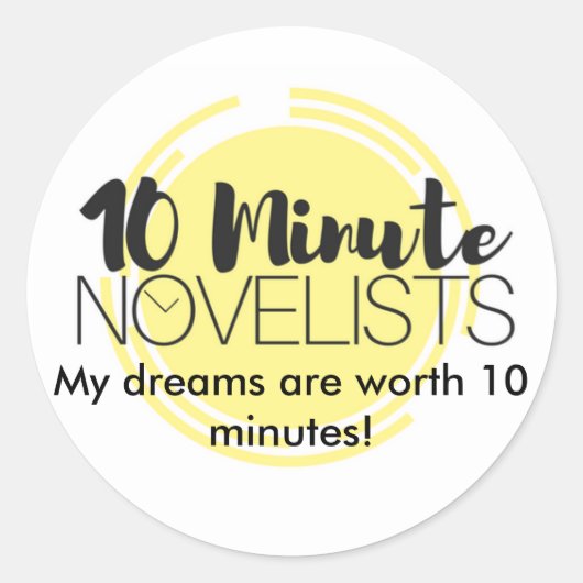 Kom op voor je dromen! ronde sticker (Voorkant)