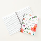 Kom op voor je toekomstige zelf – Bloemrijke Motiv Notitieboek (Binnen)