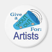 Kom op voor kunstenaars magneet (Voorkant)