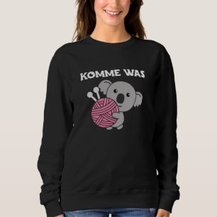 Kom op, wat een wol-nit koala met wol doet kletsen trui