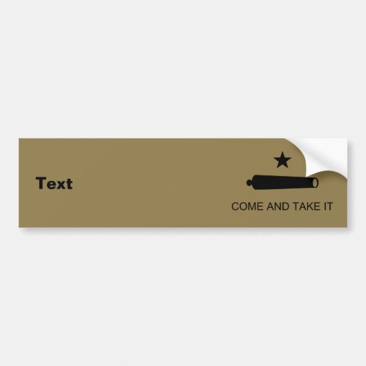 Kom & Pak het! Texas State slagvlag Bumpersticker (Voorkant)